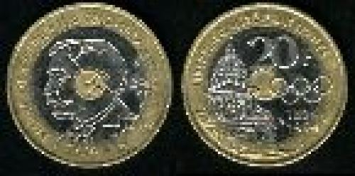 20 francs; Year: 1994;(km 1036); Pierre De Coubertin