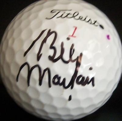 Billy Mayfair autographed tournament used Titleist golf ball