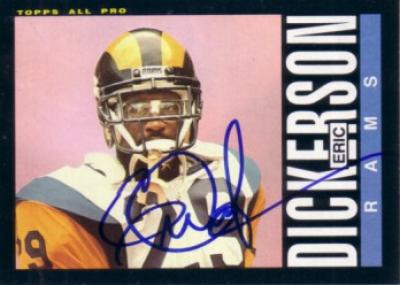 Eric Dickerson autographed Rams 1985 Topps card