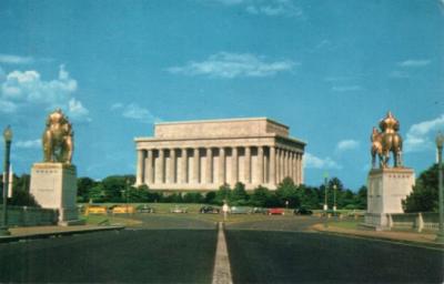 Lincoln Memorial 1960s color postcard