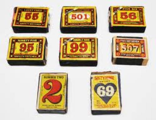 Vintage Matchboxes; Numerals collection