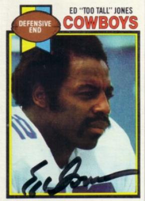 Ed (Too Tall) Jones autographed Dallas Cowboys 1979 Topps card
