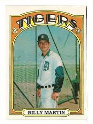 Baseball Card; Billy Martin; Tigers