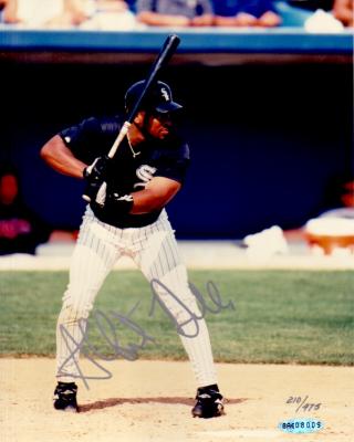 Albert Belle autographed Chicago White Sox 8x10 photo #210/475 (UDA)