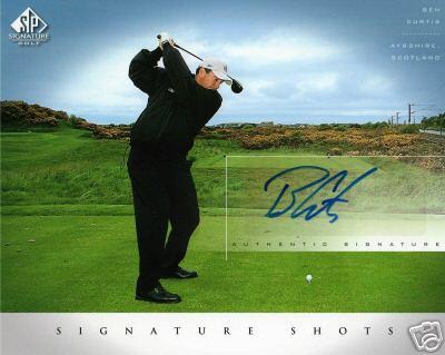Ben Curtis certified autograph 2004 SP Signature Golf 8x10 photo card