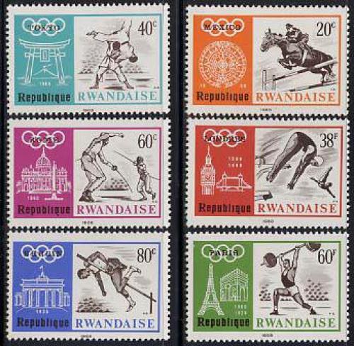Olympic Games Mexico 6v; Year: 1968