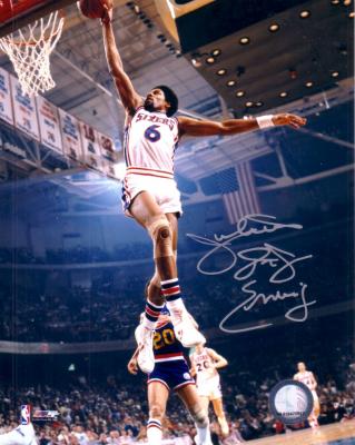 Julius Erving autographed Philadelphia 76ers 8x10 photo