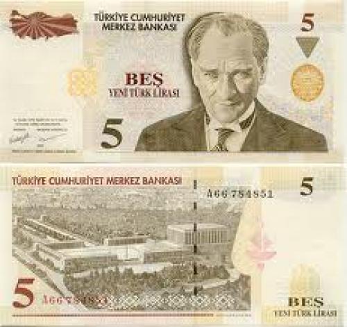 Banknotes; Turkey 5 Lira; Year: 2005