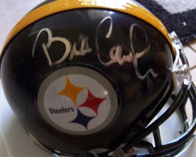 Bill Cowher autographed Pittsburgh Steelers mini helmet