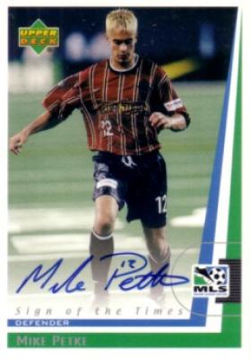 Mike Petke certified autograph 1999 MLS MetroStars card