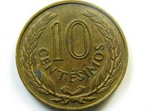 Coins;  1960 URUGUAY COIN 10 CENT 