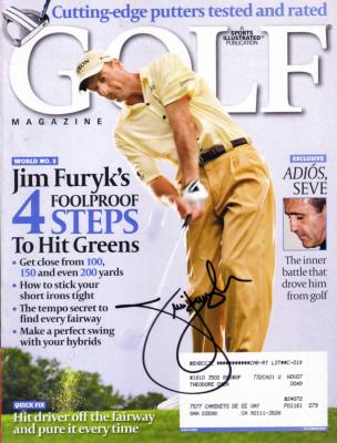 Jim Furyk autographed 2007 Golf Magazine cover