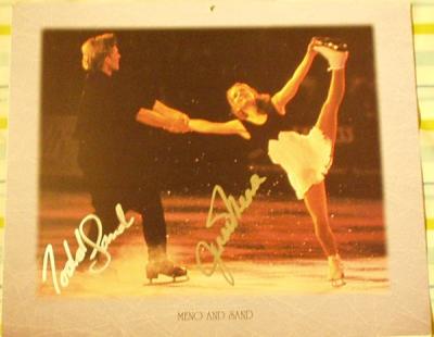 Jenni Meno & Todd Sand autographed U.S. Figure Skating calendar page