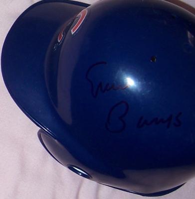 Ernie Banks autographed Chicago Cubs mini helmet