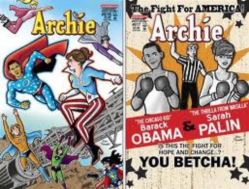 Comics; Upcoming covers of Archie Comics portray President Obama and Sarah Palin