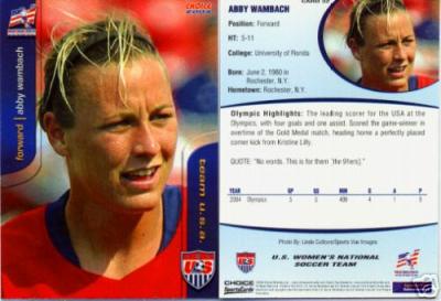 Abby Wambach 2004 U.S. Women's National Team Rookie Card