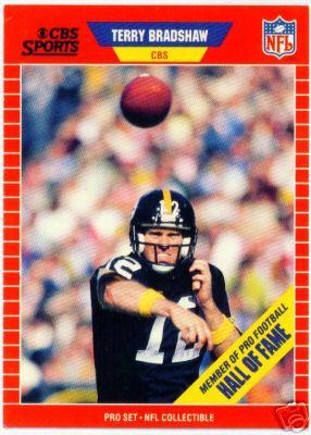 Terry Bradshaw Pittsburgh Steelers 1989 Pro Set Announcers card