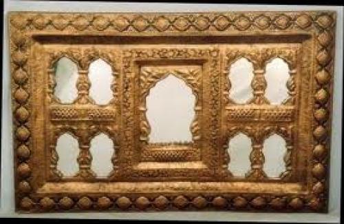 Antique Golden Mirror with 9 Seeings