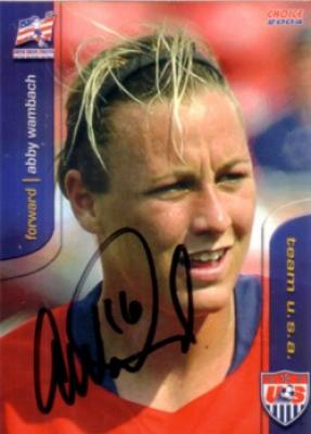 Abby Wambach autographed 2004 U.S. Soccer Rookie Card