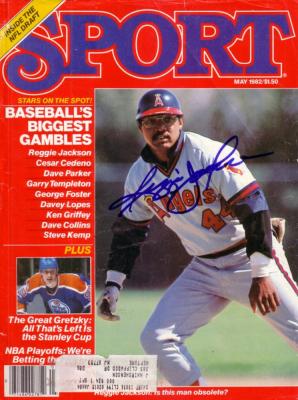 Reggie Jackson autographed Angels Sport magazine cover