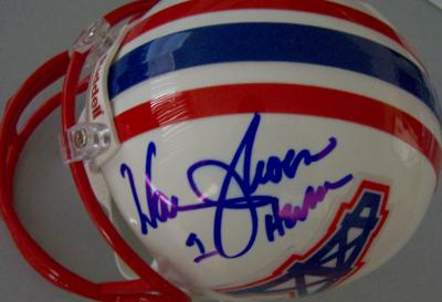 Warren Moon autographed Houston Oilers throwback mini helmet