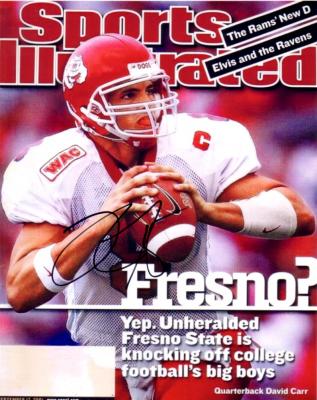 David Carr autographed Fresno State Sports Illustrated cover 8x10 photo