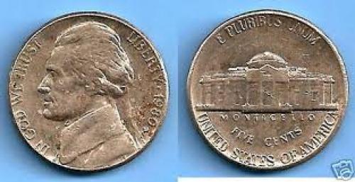Coins; USA 5 Cents Jefferson Year: 1980