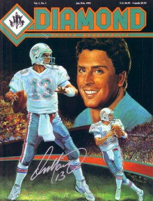Dan Marino autographed Miami Dolphins 1992 Diamond Sports magazine